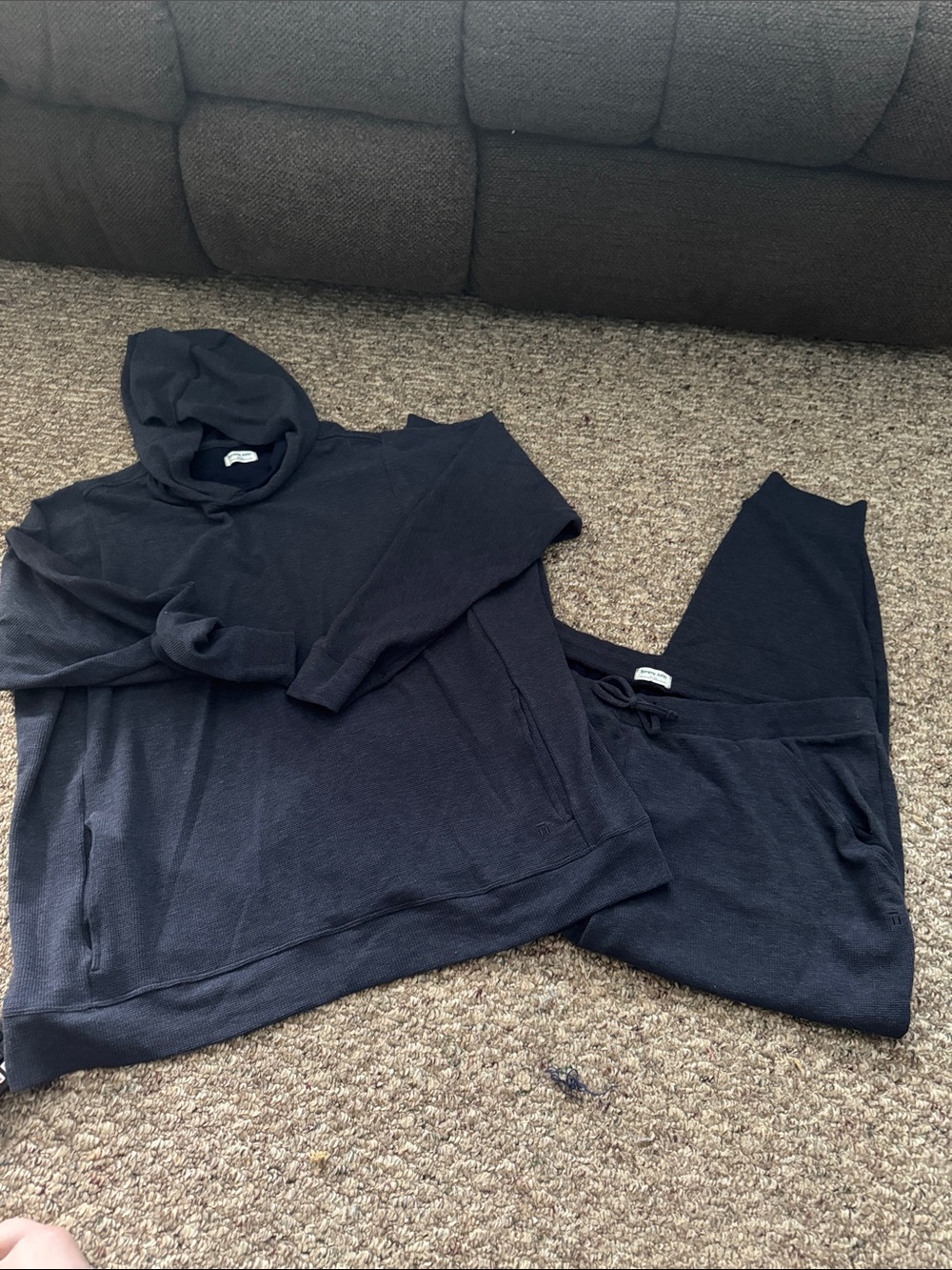 Tommy John Black Cozy Hoodie & Lounge Pants Set